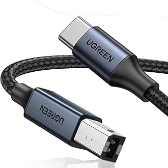 UGREEN USB C Printer Cable 2M, USB C to B Cable Type C Male to USB B Male Cable for MacBook Pro/Air, iPad, Dell, Epson/Canon printer, Scanner, MIDI Cable for Piano Keyboard, DAC, DJ Controller-Black