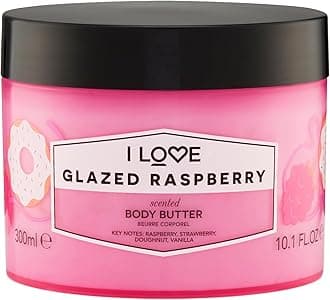 I Love Signature Glazed Raspberry Scented Body Butter, Packed With Shea Butter & Coconut Oil to Regenerate & Nourish the Skin, Vegan-Friendly - 300ml