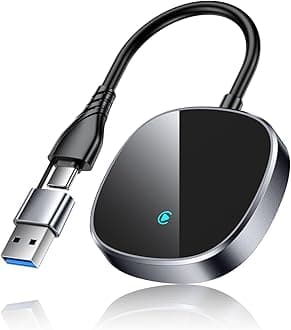 2025 Upgraded Wireless CarPlay Adapter, Hidden Interface, Converts Wired to Wireless, Plug & Play, Compatible with iPhone (iOS 10 and Above) for Cars 2016+ - Black