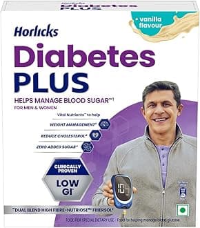 Horlicks Diabetes Plus, Vanilla, 200G, Powder | Helps Manage Blood Sugar From Day 1