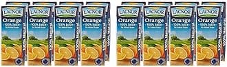 Lacnor Essentials Orange 100% Juice, No Added Sugar, 180 Ml Pack Of 16