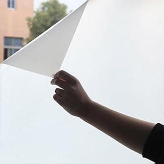 ADD.HERES Window Film Privacy Film for Glass Windows, Frosted Glass Sticker Static Cling without Glue for Bathroom,Matt 44X200CM