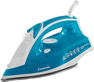 – Russell Hobbs Supreme Steam Iron, Powerful vertical steam function, Non-stick stainless steel soleplate, Easy fill 300ml Water Tank, 110g Steam Shot, 40g Continuous steam, 2m Cord, 2400W, 23061