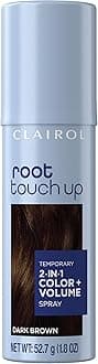 Clairol Root Touch-Up Color + Volume 2-in-1 Temporary Hair Coloring Spray, Dark Brown Hair Color, Pack of 1 - Packaging May Vary