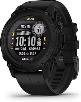 Garmin Descent™ G1 Solar, Rugged Dive Computer with Solar Charging Capabilities, Multiple Dive Modes, Activity Tracking, Black