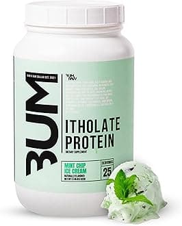 RAW Whey Isolate Protein Powder, Mint Chip Ice Cream (CBUM Itholate Protein) - 100% Grass-Fed Sports Nutrition Powder for Muscle Growth & Recovery - Low-Fat, Low Carb, Naturally Flavored - 25 Servings