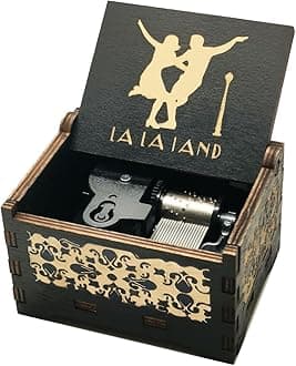 La La Land Music Box,La La Land Merchandise Wooden Carved Musical Boxs Gift for Wife,Clockwork Drive