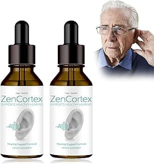 Tinnitus Relief for Ringing Ears, Zencortex Cortex Ear Drops, Zencortex for Tinnitus, Helps with Eardrum Health, Promotes Auditory Clarity, Bottle for 30 Days (2 Pack)