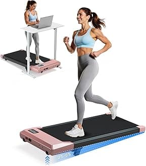 DeerRun 2024 Upgrade Walking Pad, Smart Under Desk Treadmill for Home Office, No-Assembly Treadmills with APP and Remote Control, LED Display, 2.5 HP Quiet Walking Jogging Machine, 300 lbs Capacity