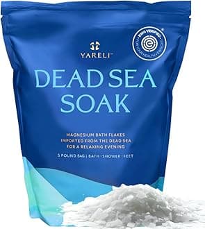 Magnesium Flakes, 5lb, Dead Sea Bath and Foot Soak, Alternative to Epsom Salt with Over 250,000mg of Magnesium Chloride Per Bag