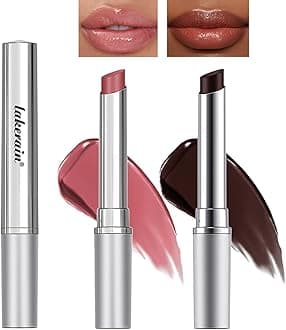 2PCS Honey Lipstick Tinted Lip Balm in Black and Pink，Sheer Hydrating Lipstick for All Skin Tones - Moisturizing Lip Color - Natural Glossy Finish