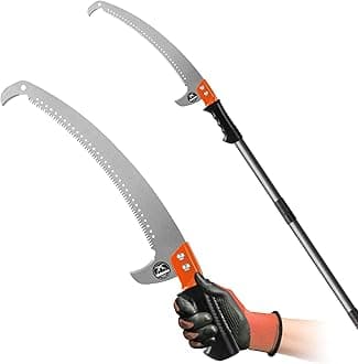 Walensee 3m High Branch Saw, Lightweight Stainless Steel High Branch Cutting Scissors, Telescopic High Branch Saw, Manual Pruning, High Branch Cutting Saw, Blade Included, Saw, High Branches,