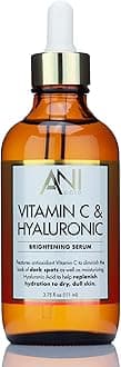 Vitamin C + Hyaluronic Acid Facial Serum Skin Care Anti-Aging Moisturizer Potent Face Skincare Booster For Dry Skin, Age Spots, Wrinkle Repair, Dark Spots, & Fine Lines, Large 3.75 Fl Oz