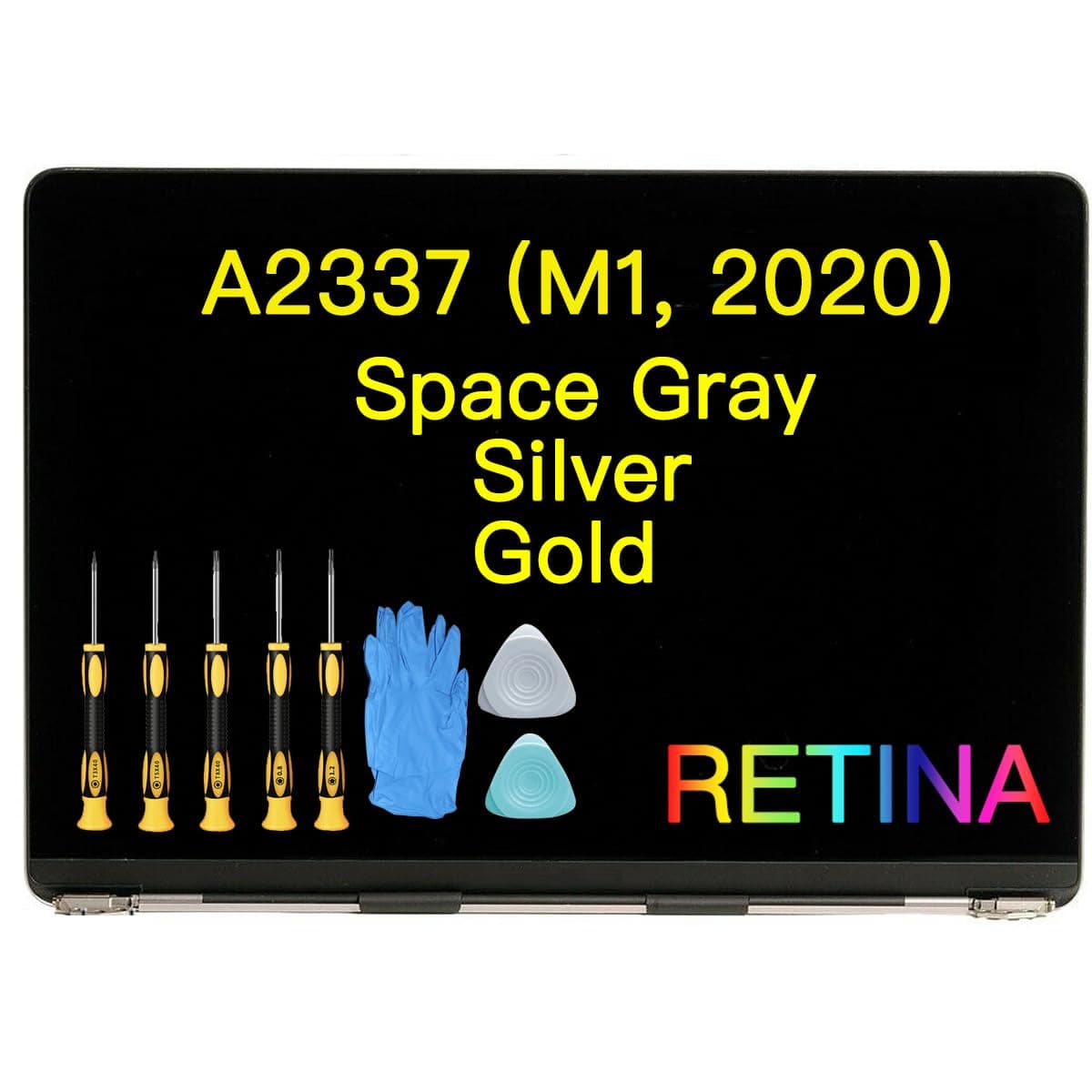 (Space Grey) LCD Screen Replacement for MacBook Air A2337 2020 Year M1 13.3" EMC 3598 Retina Full LCD Display Assembly