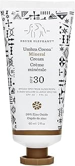 Drunk Elephant Umbra Sheer Mineral Cream (SPF 30) Mineral Sunscreen - Clean Clinical Skincare - Cruelty-Free - Dermatologist-Tested - Free of Essential Oils, Silicones, and Fragrance