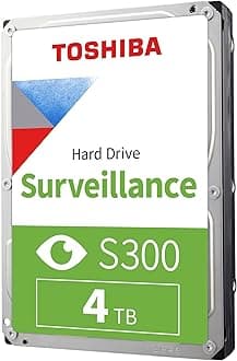 S300 4TB Internal Surveillance Hard Drive, 3.5’’ SATA HDD, Supports up to 64 HD cameras at a 180TB/Year workload (HDWT840UZSVA)
