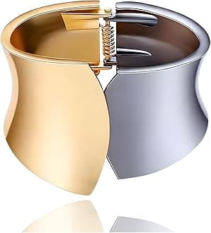 YBMYCM Wide Cuff Chunky Gold Bracelets for Women Open Cuff Bangles Adjustable Wrist Cuff Bracelets for Women