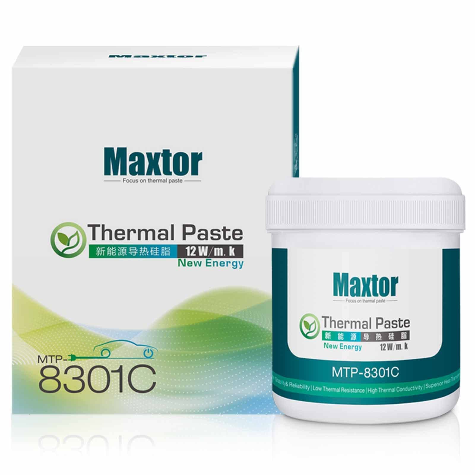 Maxtor MTP-8301C 150g Thermal Paste - High Performance 12W/m.k Heatsink Compound for CPU, GPU, Server, PS4/PS5/Xbox & PC Build - Non-Conductive, Long-Lasting Grease with 3 Spatulas
