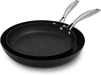 SCANPAN SC68000200 Pro IQ Set of Two Frying Pans 24 and 28 cm, Plastic, Black