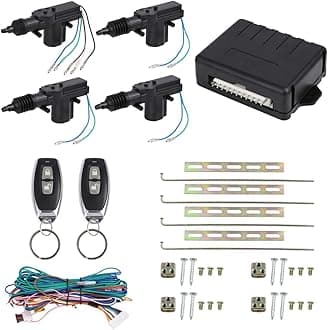 X AUTOHAUX 4 Doors Central Lock Locking System Car Keyless Entry Kit with Actuator