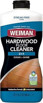 Weiman Hardwood Cleaner for Finished Hardwood Floors, Engineered Floors, Laminate - Streak-Free Results, EPA Safer Choice Certified, 32 oz