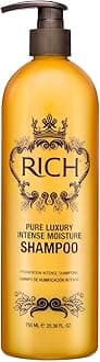RICHPure Luxury Intense Moisture Shampoo with Marula Oil & Cherry Blossom Extract for All Hair Types - Smoothing & Hydrating - Prevents Breakage, Heat Damage & Frizz - 25.36 Oz.