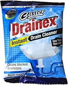 AANIJ® Caster Drainex Instant Drain Cleaner Powder (50g x 15N), Removes Clogs, Blockages in Washbasin, Septic Tank, Sinks, Pipes within 30 Minutes
