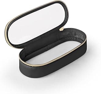 Clear Travel Makeup Brush Holder, Leather Makeup Brush Toiletry Bag, Portable Cosmetic Brush Case, Transparent Waterproof Makeup Brush Storage Bag