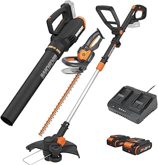 Worx 20V GT 3.0 + Turbine Blower + Hedge Trimmer (Batteries & Charger Included)
