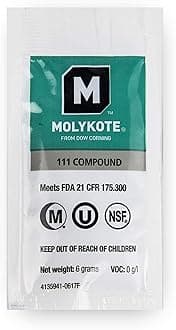 Dow Corning Molykote 111 Food Grade Lubricant Compound - 6 grams 1 Pack