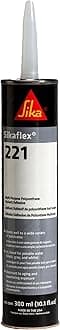 Sika Sikaflex-221 - Black - Multi-purpose polyurethane sealant/adhesive - Creates permanent elastic seal - Sandable/paintable - Non-corrosive - 10.1 fl oz