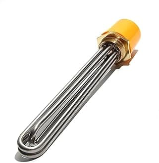 SSIMOO DN40 Water Heating Element 220V/380V 3KW-12KW 304SS with Interal Nut Copper Thread 304SS Tube Spare Parts for Air Energy Kindly (Color : 12KW 355mmL, Size : 5-380V)