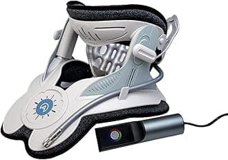 Neck Traction Device by Air Collar - Neck Stretcher - Cervical Traction Device - Neck & Shoulder Pain Relief - Stretcher Collar for Improved Spine Alignment