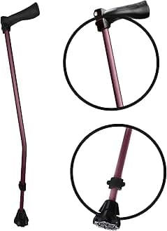 Dynamo Cyclone Walking Cane – Adjustable Cane for Women, Men & Seniors – Stylish Single Point Walking Stick for Balance & Support – Lightweight, Heavy Duty Walking Aid for Stability & Comfort (Purple)