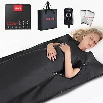 Portable Infrared Sauna Blanket, Detox & Relaxation at Home, Adjustable Timer 20-60 Min, Temperature Range 86-158℉, 6 ft x 2.6 ft, Oxford Fabric