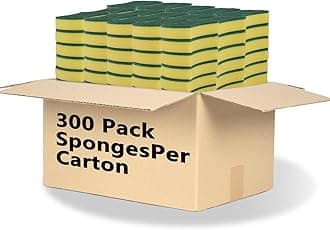300 Pack Kitchen Cleaning Sponges, Eco Non-Scratch for Dish,Scrub Sponges