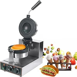 UFO Burger Machine, Commercial Hamburger Press, Ice Cream Waffle Maker, Non-Stick Electric Panini Press, Adjustable Temperature 50-300℃ Non-Stick Pan,A