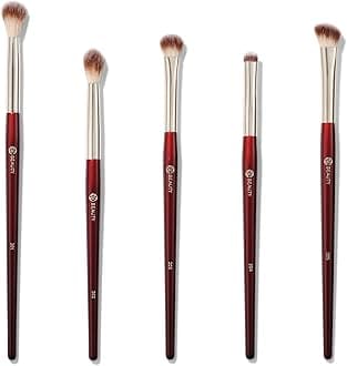 Essentials Brush Set (5PC) - Professional Makeup Brushes for Blending, Smudging, & Defining | Premium Eyeshadow Set for Flawless Eye Looks