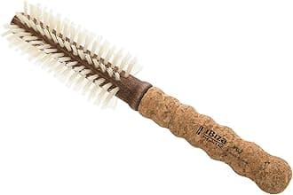 Round Boar Bristle Brush (B Series) | Blonde Bristles with Cork Handle | Ideal for Color Treated & Fine Hair | Adds Texture & Shine