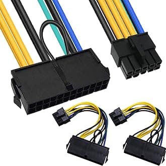 24 Pin to 10 Pin ATX PSU Power Supply Cable, 24 Pin Female to 10 Pin Male ATX Power Adapter Connector for IBM Motherboard, 2 PCS, 13cm 5-inch
