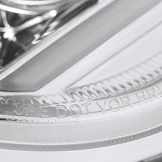 SPEC-D TUNING Chrome LED Projector Headlights Compatible with 2001-2007 Mercedes-Benz W203 C-Class Sedan, Left + Right Pair Headlamps Assembly