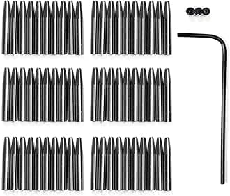 WUTA Sharp Head Replaceable Pricking Iron Removable Round Hole Punch Leather Craft Chisel DIY Leather Tools 2nd Generation (60 Pcs Round Punch Head)