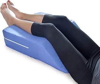 DMI Wedge Pillow, Leg Pillow, Bolster Pillow, FSA Eligible Incline Pillow for Leg Elevation, Snoring, Circulation, Pregnancy, Sciatica, Leg Rest or Foot Elevation, Blue, 24 x 20 x 6