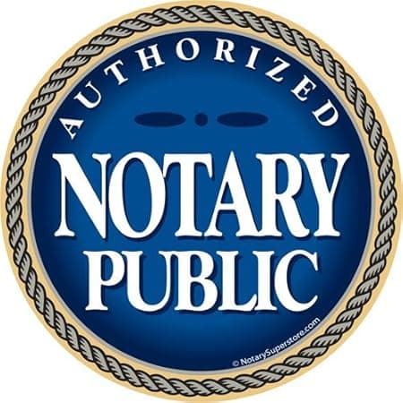 Authorized Notary Public Sticker, 6-inch Diameter