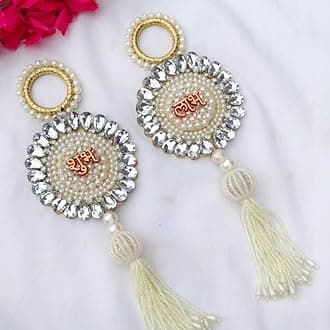 Urban TurtleUrban Turtle Shubh Labh Pooja Decoration Items for Home Decor Door hangings,toran for Home Decoration, shubh labh Door Hanging, Corporate Gift, Diwali Gift, Home Decoration Diya (Silver)