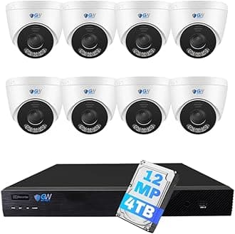 GW Security 16 Channel UltraHD 12MP 6K @ 30FPS Realtime 3X Motorized Zoom PoE Security Camera System with 8 x 12MP IP Two-Way Audio Full-Time Color Night Vision Outdoor/Indoor Smart AI Dome Cameras