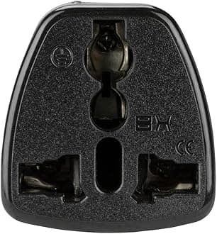 BoxWave Universal to UK Plug Adapter - Universal Plug Adapter- AUS, EU, UK, US Charger (Black)