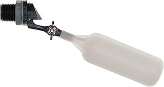 MA052 PVC Mini Float Valve, Tank Mount, Adjustable Arm, 1.5 gpm at 60 psi, 1.3cm NPT Male