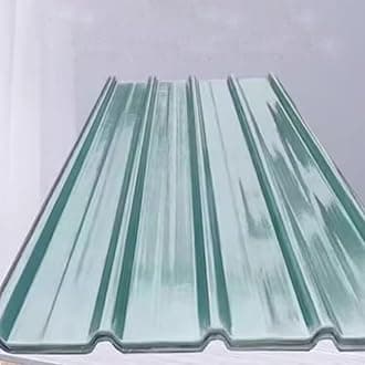 2mm Thick FRP Daylighting Panels,Clear Roof Sheet,1/3/4/6/8/10/12/15/18 Pcs Corrugated Roofing Sheets,Fiberglass Daylighting Panels,Greenhouse Rainproof Board,Easy to Cut (0.9x1.3m/35x51in,18 Pcs)