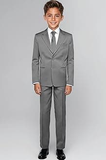 Black N Bianco Boys' Formal Black Suit with Shirt and Vest